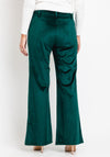Camelot Velour Flare Trouser, Forest Green