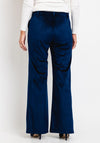 Camelot Velour Flare Trouser Royal Navy