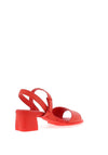 Camper Katie Block Heeled Sandals, Red