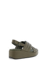 Camper Misia Flatform Quilted Sandals, Green