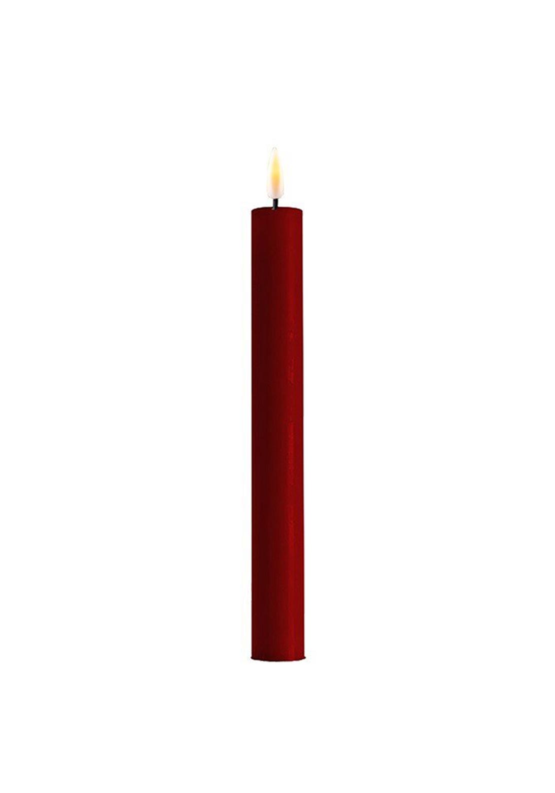 Deluxe Homeart LED Real Flame Dinner Candle Pair, Bordeaux
