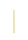 Deluxe Homeart LED Real Flame Dinner Candle Pair, Cream