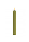 Deluxe Homeart LED Real Flame Dinner Candle Pair, Olive Green