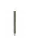 Deluxe Homeart LED Real Flame Dinner Candle Pair, Sage Green