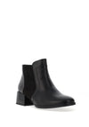 Caprice Croc Panel Leather Heeled Boots, Black