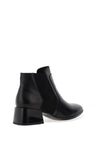 Caprice Croc Panel Leather Heeled Boots, Black