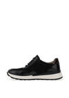 Caprice Wide Fit Suede Comfort Trainers, Black Leopard