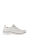 Caprice Wide Fit Side Zip Trainers, White
