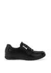 Caprice Wide Fit Shimmer Zip Detail Trainers, Black