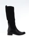 Caprice Suede & Leather Knee High Boots, Black