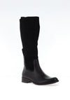 Caprice Suede & Leather Knee High Boots, Black