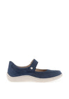 Caprice Climotion Nubuck Leather Velcro Strap Shoes, Navy Blue