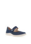 Caprice Climotion Nubuck Leather Velcro Strap Shoes, Navy Blue