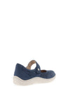 Caprice Climotion Nubuck Leather Velcro Strap Shoes, Navy Blue