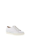 Caprice Leather Lace Up Trainer, White