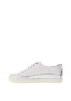 Caprice Leather Lace Up Trainer, White