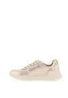 Caprice Laced Metallic Trainers, Gold