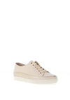 Caprice Leather Lace Up Trainer, Cream Combo