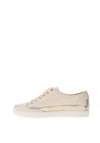Caprice Leather Lace Up Trainer, Cream Combo