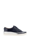 Caprice Patent Laced Trainers, Navy