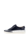 Caprice Patent Laced Trainers, Navy
