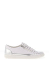 Caprice Patent Laced Trainers, White