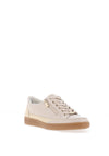 Caprice Patent Laced Trainers, Beige