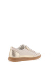 Caprice Patent Laced Trainers, Beige