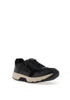 Caprice Wide Fit Reptile Printed Metallic Trainers, Black