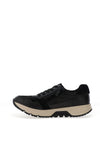 Caprice Wide Fit Reptile Printed Metallic Trainers, Black