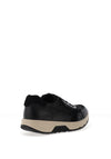 Caprice Wide Fit Reptile Printed Metallic Trainers, Black