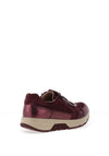 Caprice Wide Fit Reptile Printed Metallic Trainers, Wine