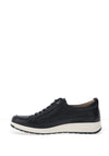 Caprice Wide Fit Distressed Leather Comfort Trainers, Navy