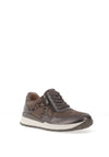 Caprice Wide Fit Suede Comfort Trainers, Taupe
