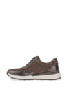 Caprice Wide Fit Suede Comfort Trainers, Taupe