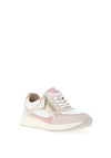 Caprice Wide Fit Leather Colour Block Trainers, Neutral