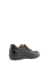 Caprice Wide Fit Leather Comfort Trainers, Black