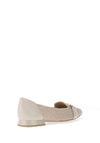 Caprice Wide Fit Woven Flat Loafers, Cream