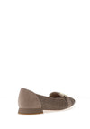 Caprice Wide Fit Woven Flat Loafers, Brown