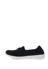 Caprice Wide Fit Suede Slip On Loafers, Navy