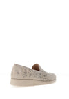 Caprice Wide Fit Soft Leather Comfort Shoes, Cream