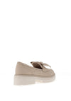 Caprice Nubuck Leather Bow Loafers, Snow