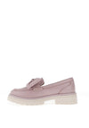 Caprice Smooth Leather Bow Loafers, Lilac