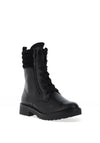 Caprice Suede & Leather Biker Boots, Black