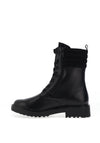 Caprice Suede & Leather Biker Boots, Black