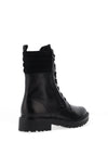 Caprice Suede & Leather Biker Boots, Black