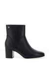 Caprice Wide Fit Nappa Leather Heeled Boots, Navy