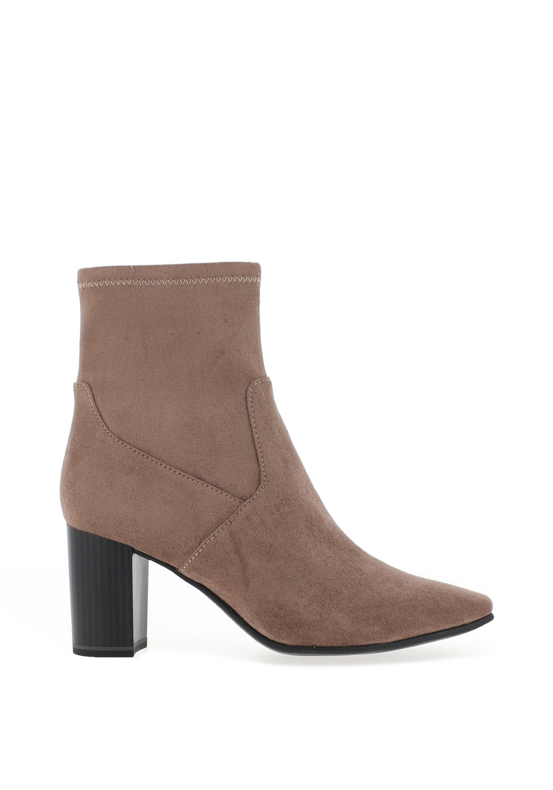 Caprice Stretch Block Heel Ankle Boots, Taupe