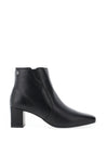Caprice Square Toe Heeled Ankle Boots, Black