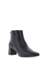 Caprice Square Toe Heeled Ankle Boots, Black
